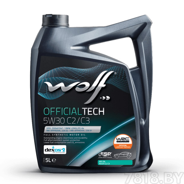 Wolf OfficialTech 5W30 C2/C3 5л масло моторное (65629/5)